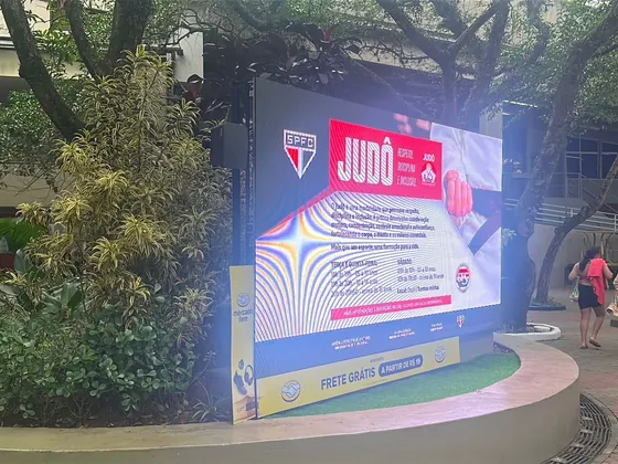 Telão de LED instalado no SPFC - Social