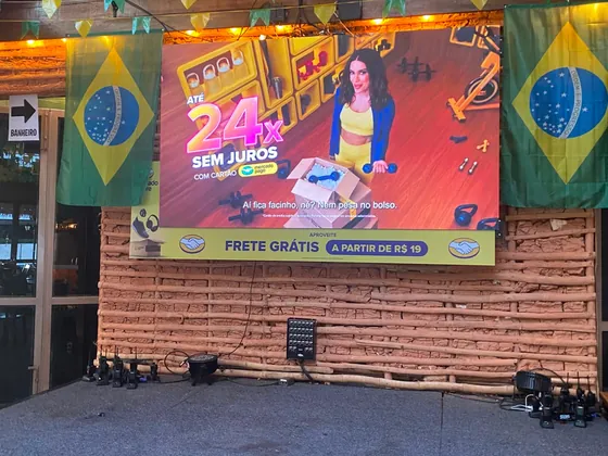 Telão de LED instalado no Tatu Bola Salvador